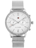 Buy Shop Tommy Hilfiger Blake Diamonds Silver Dial Silver Mesh Bracelet Watch for Women - 1782301 USA Online