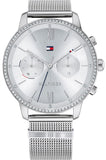 Buy Shop Tommy Hilfiger Blake Diamonds Silver Dial Silver Mesh Bracelet Watch for Women - 1782301 USA Online