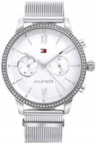 Buy Shop Tommy Hilfiger Blake Diamonds Silver Dial Silver Mesh Bracelet Watch for Women - 1782301 USA Online