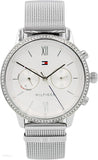 Buy Shop Tommy Hilfiger Blake Diamonds Silver Dial Silver Mesh Bracelet Watch for Women - 1782301 USA Online