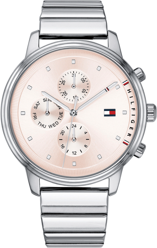 Buy Shop Tommy Hilfiger Blake Pink Dial Silver Steel Strap Watch for Women - 1781904 USA Online