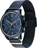 Buy Shop Tommy Hilfiger Blake Quartz Blue Dial Blue Mesh Bracelet Watch for Men - 1782305 USA Online