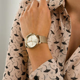 Buy Shop Tommy Hilfiger Blake Quartz Gold Dial Gold Mesh Bracelet Watch for Women - 1782302 USA Online