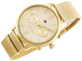 Buy Shop Tommy Hilfiger Blake Quartz Gold Dial Gold Mesh Bracelet Watch for Women - 1782302 USA Online