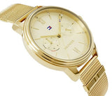 Buy Shop Tommy Hilfiger Blake Quartz Gold Dial Gold Mesh Bracelet Watch for Women - 1782302 USA Online