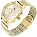 Buy Shop Tommy Hilfiger Blake Quartz Gold Dial Gold Mesh Bracelet Watch for Women - 1782302 USA Online