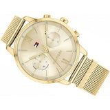 Buy Shop Tommy Hilfiger Blake Quartz Gold Dial Gold Mesh Bracelet Watch for Women - 1782302 USA Online