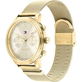 Buy Shop Tommy Hilfiger Blake Quartz Gold Dial Gold Mesh Bracelet Watch for Women - 1782302 USA Online