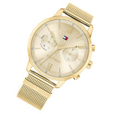 Buy Shop Tommy Hilfiger Blake Quartz Gold Dial Gold Mesh Bracelet Watch for Women - 1782302 USA Online