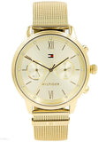 Buy Shop Tommy Hilfiger Blake Quartz Gold Dial Gold Mesh Bracelet Watch for Women - 1782302 USA Online