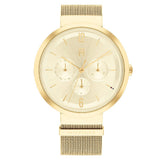 Buy Shop Tommy Hilfiger Blake Quartz Gold Dial Gold Mesh Bracelet Watch for Women - 1782302 USA Online