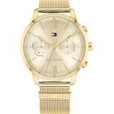 Buy Shop Tommy Hilfiger Blake Quartz Gold Dial Gold Mesh Bracelet Watch for Women - 1782302 USA Online