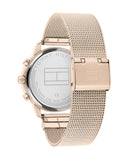 Buy Shop Tommy Hilfiger Blake Quartz Gold Dial Gold Mesh Bracelet Watch for Women - 1782303 USA Online