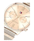 Buy Shop Tommy Hilfiger Blake Quartz Gold Dial Gold Mesh Bracelet Watch for Women - 1782303 USA Online