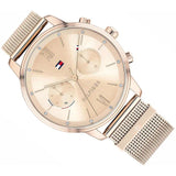 Buy Shop Tommy Hilfiger Blake Quartz Gold Dial Gold Mesh Bracelet Watch for Women - 1782303 USA Online