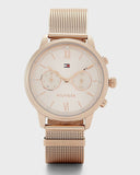 Buy Shop Tommy Hilfiger Blake Quartz Gold Dial Gold Mesh Bracelet Watch for Women - 1782303 USA Online