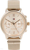 Buy Shop Tommy Hilfiger Blake Quartz Gold Dial Gold Mesh Bracelet Watch for Women - 1782303 USA Online
