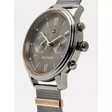 Buy Shop Tommy Hilfiger Blake Quartz Grey Dial Silver Mesh Bracelet Watch for Men - 1782304 USA Online