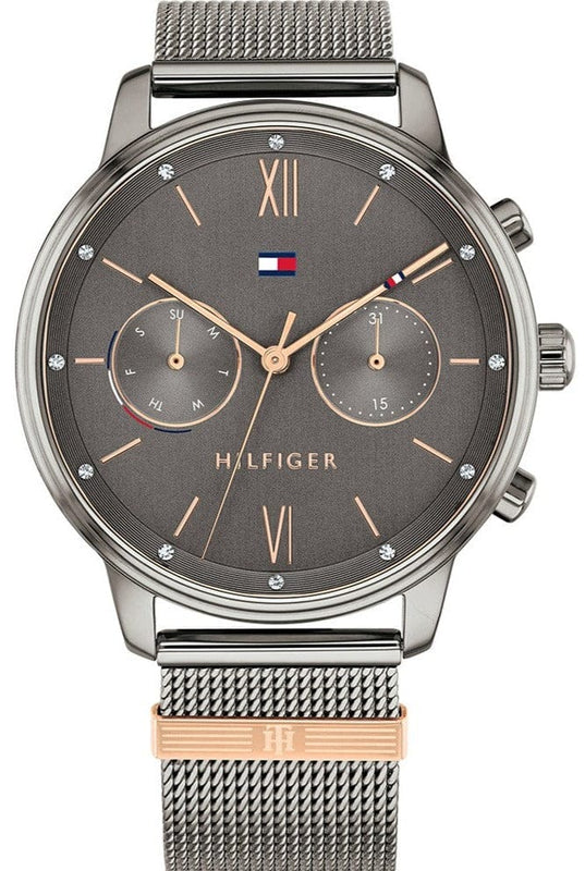 Buy Shop Tommy Hilfiger Blake Quartz Grey Dial Silver Mesh Bracelet Watch for Men - 1782304 USA Online