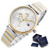 Buy Shop Tommy Hilfiger Blake Silver Dial Two Tone Steel Strap Watch for Women - 1781908 USA Online