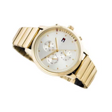 Buy Shop Tommy Hilfiger Blake White Dial Gold Steel Strap Watch for Women - 1781905 USA Online