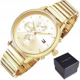 Buy Shop Tommy Hilfiger Blake White Dial Gold Steel Strap Watch for Women - 1781905 USA Online