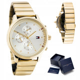 Buy Shop Tommy Hilfiger Blake White Dial Gold Steel Strap Watch for Women - 1781905 USA Online