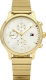 Buy Shop Tommy Hilfiger Blake White Dial Gold Steel Strap Watch for Women - 1781905 USA Online