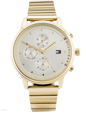 Buy Shop Tommy Hilfiger Blake White Dial Gold Steel Strap Watch for Women - 1781905 USA Online