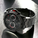 Buy Shop Tommy Hilfiger Blaze Chronograph Black Dial Black Steel Strap Watch For Men - 1792030 USA Online