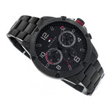 Buy Shop Tommy Hilfiger Blaze Chronograph Black Dial Black Steel Strap Watch For Men - 1792030 USA Online