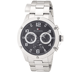 Buy Shop Tommy Hilfiger Blaze Chronograph Black Dial Silver Steel Strap Watch For Men - 1792029 USA Online