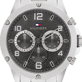 Buy Shop Tommy Hilfiger Blaze Chronograph Black Dial Silver Steel Strap Watch For Men - 1792029 USA Online