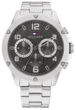Buy Shop Tommy Hilfiger Blaze Chronograph Black Dial Silver Steel Strap Watch For Men - 1792029 USA Online