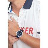 Buy Shop Tommy Hilfiger Blaze Chronograph Blue Dial Blue Rubber Strap Watch For Men - 1792027 USA Online
