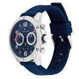 Buy Shop Tommy Hilfiger Blaze Chronograph Blue Dial Blue Rubber Strap Watch For Men - 1792027 USA Online