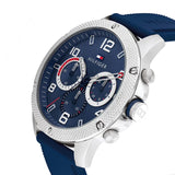 Buy Shop Tommy Hilfiger Blaze Chronograph Blue Dial Blue Rubber Strap Watch For Men - 1792027 USA Online
