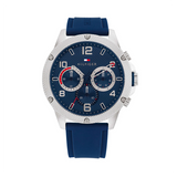 Buy Shop Tommy Hilfiger Blaze Chronograph Blue Dial Blue Rubber Strap Watch For Men - 1792027 USA Online