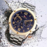 Buy Shop Tommy Hilfiger Blaze Chronograph Blue Dial Silver Steel Strap Watch for Men - 1792031 USA Online
