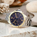 Buy Shop Tommy Hilfiger Blaze Chronograph Blue Dial Silver Steel Strap Watch for Men - 1792031 USA Online