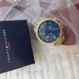 Buy Shop Tommy Hilfiger Blaze Chronograph Blue Dial Silver Steel Strap Watch for Men - 1792031 USA Online