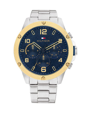 Buy Shop Tommy Hilfiger Blaze Chronograph Blue Dial Silver Steel Strap Watch for Men - 1792031 USA Online