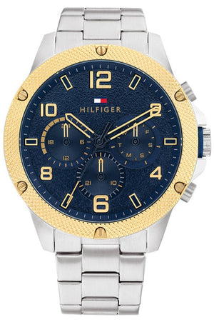 Buy Shop Tommy Hilfiger Blaze Chronograph Blue Dial Silver Steel Strap Watch for Men - 1792031 USA Online