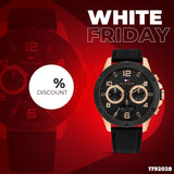 Buy Shop Tommy Hilfiger Blaze Multifunction Black Dial Black Rubber Strap Watch For Men - 1792028 USA Online