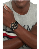 Buy Shop Tommy Hilfiger Blaze Multifunction Black Dial Black Rubber Strap Watch For Men - 1792028 USA Online