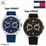 Buy Shop Tommy Hilfiger Blaze Multifunction Black Dial Black Rubber Strap Watch For Men - 1792028 USA Online
