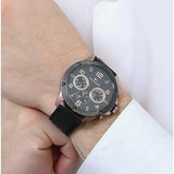 Buy Shop Tommy Hilfiger Blaze Multifunction Black Dial Black Rubber Strap Watch For Men - 1792028 USA Online