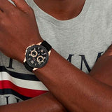 Buy Shop Tommy Hilfiger Blaze Multifunction Black Dial Black Rubber Strap Watch For Men - 1792028 USA Online