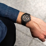 Buy Shop Tommy Hilfiger Blaze Multifunction Black Dial Black Rubber Strap Watch For Men - 1792028 USA Online