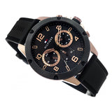Buy Shop Tommy Hilfiger Blaze Multifunction Black Dial Black Rubber Strap Watch For Men - 1792028 USA Online